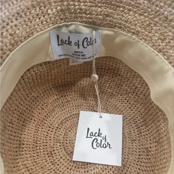 Lack of Color - Inca Raffia Bucket Hat with Ivory Tie NWT - Picture 6 of 7